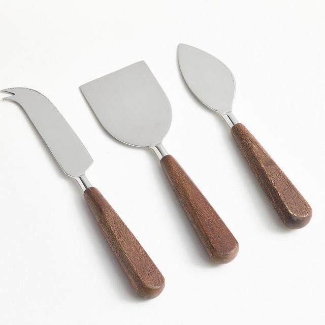 Chateau Wood Cheese Knives, Set of 3 - Dark Brown