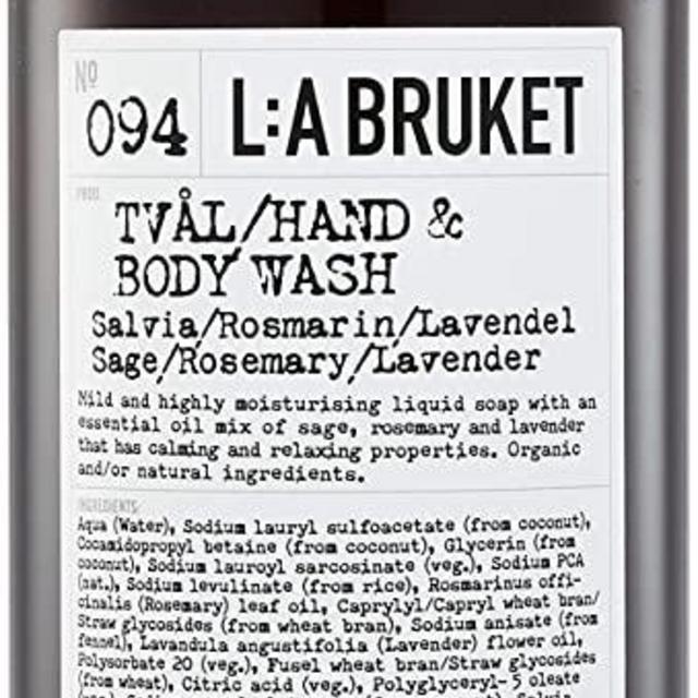 L:A Bruket No. 094 Sage/Rosemary/Lavender Hand & Body Wash - 450 ml