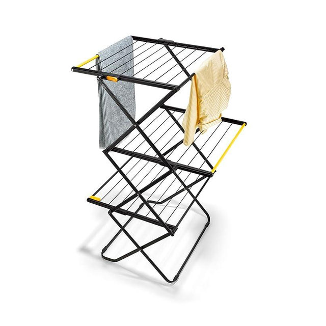 Joseph Joseph AirFrame Max Drying Rack, 70 ft Capacity, Large Folding Clothes Airer with Long Garment Rails