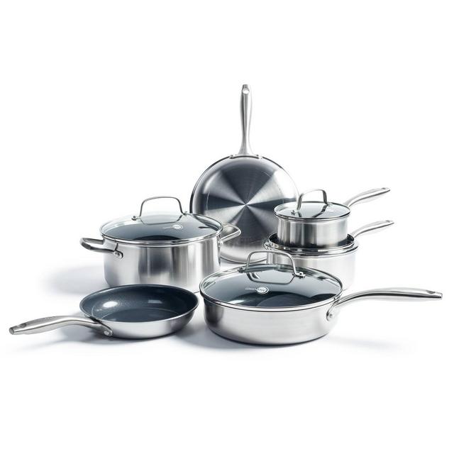 GreenPan Greenwich 10pc Stainless Steel Cookware Set