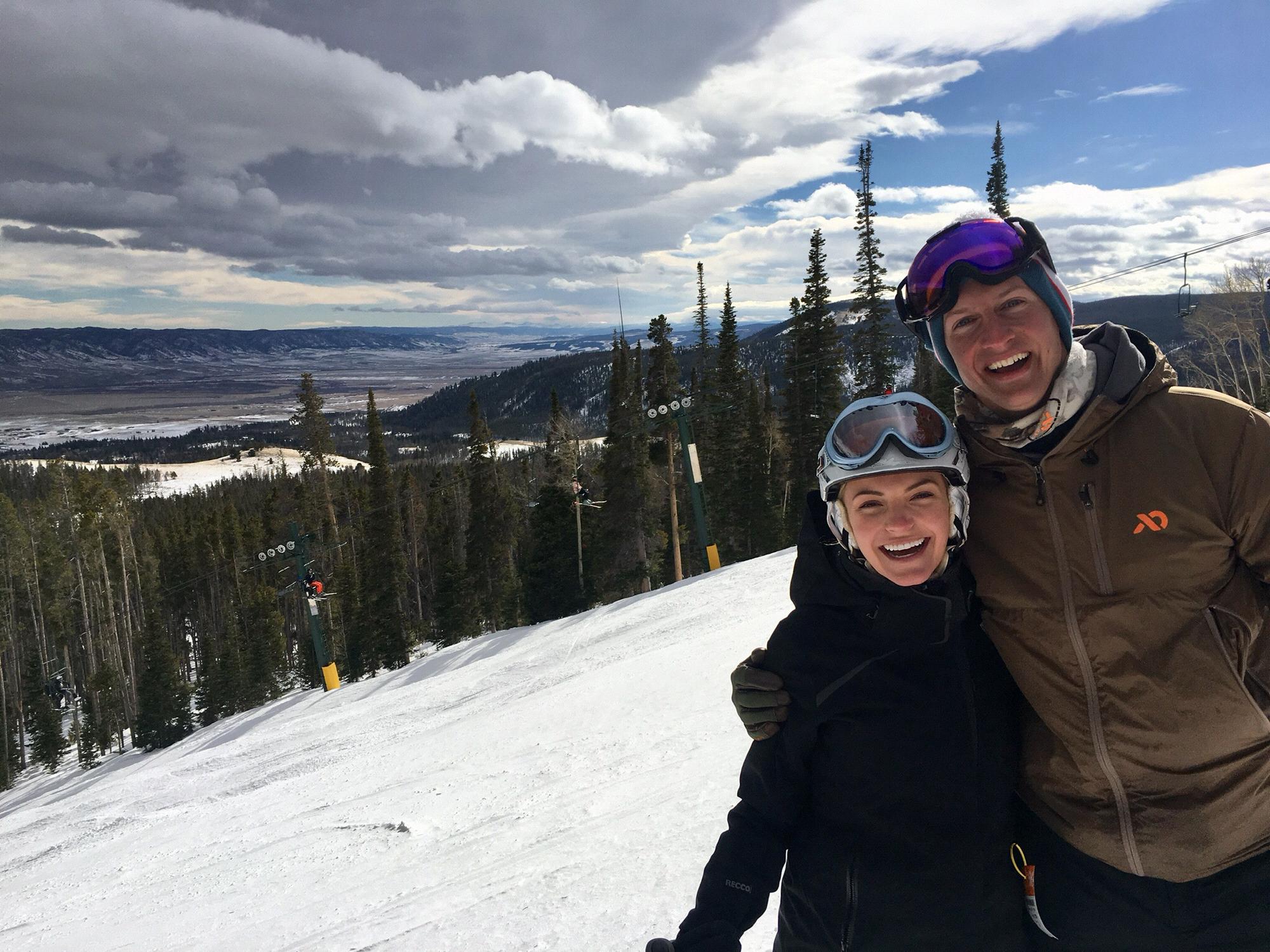 Lauren and Zach love going on outdoor adventures - even in the winter.