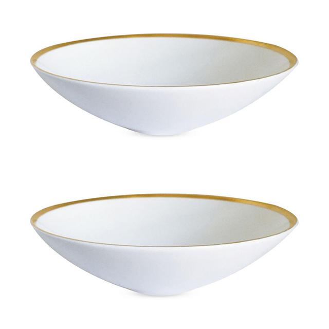 Twig New York Golden Edge 8" Soup Pasta Bowl, Set of 2