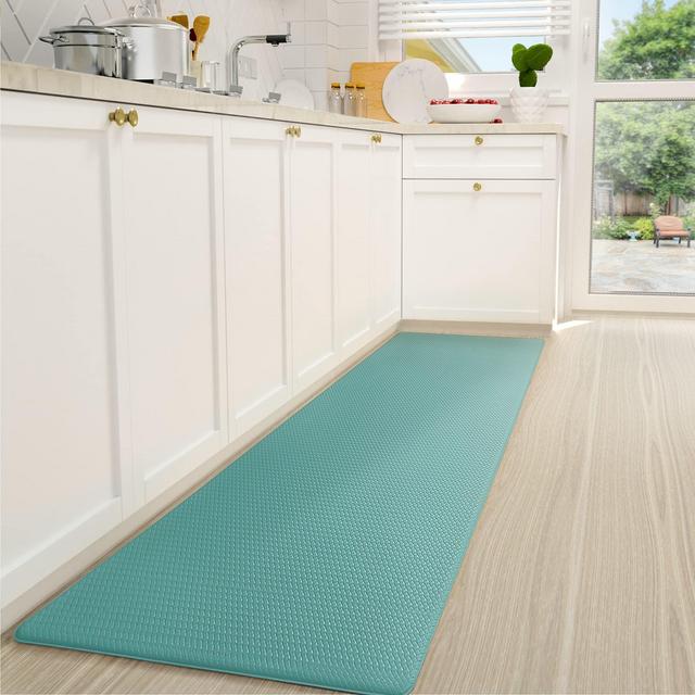 ColorGeometry Kitchen Rugs, Kitchen Runner Rug Kitchen Floor Mat, Cushioned Anti-Fatigue Kitchen Mat, Non Skid Waterproof Comfort Standing Kitchen Rugs and Mats, 17"x59", Teal