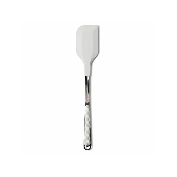 MACKENZIE-CHILDS Kitchen Spatula, Silicone Spatula for Cooking, Gray-and-White Sterling Check