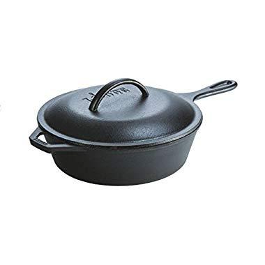 Chantal 3 qt Round Cast Iron Dutch Oven, Fade Gray