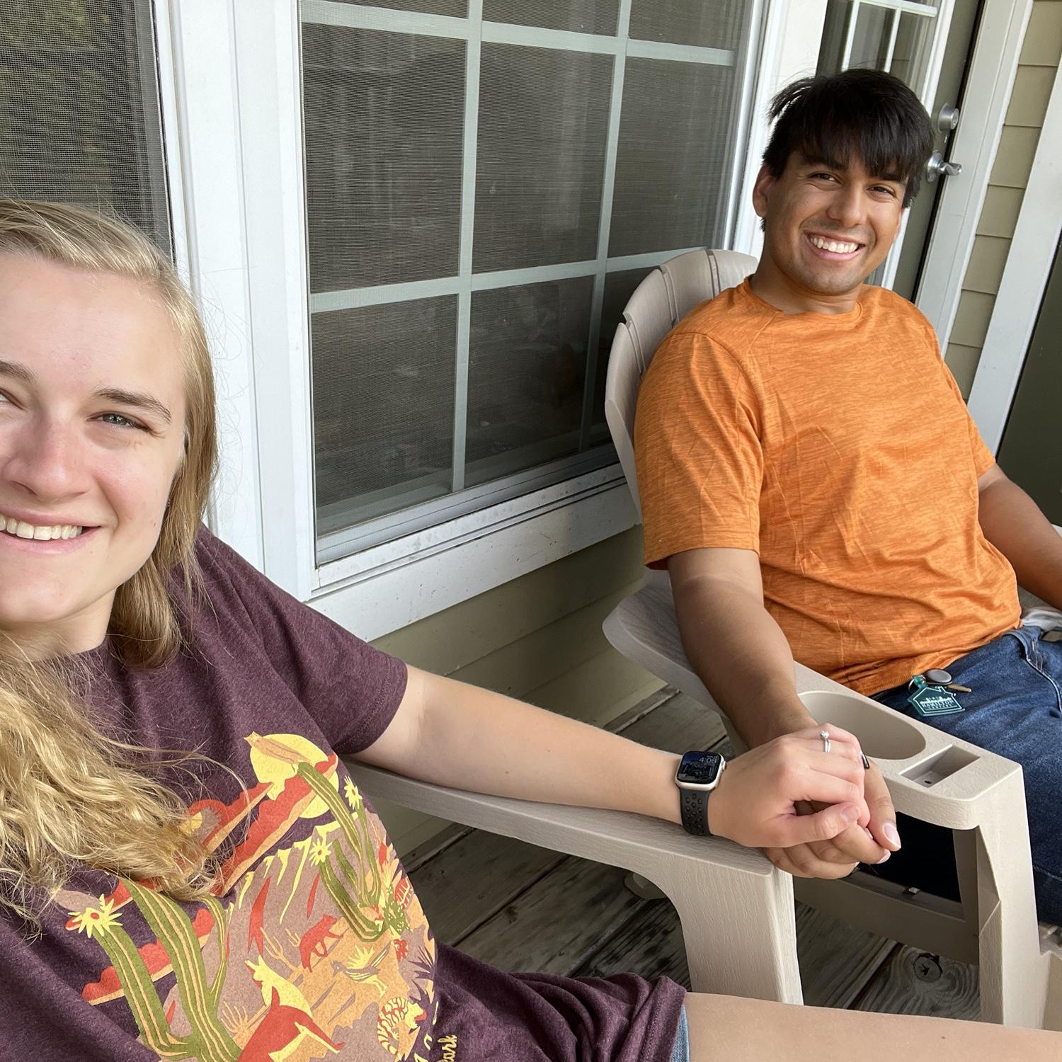 Enjoying some time together on our deck!