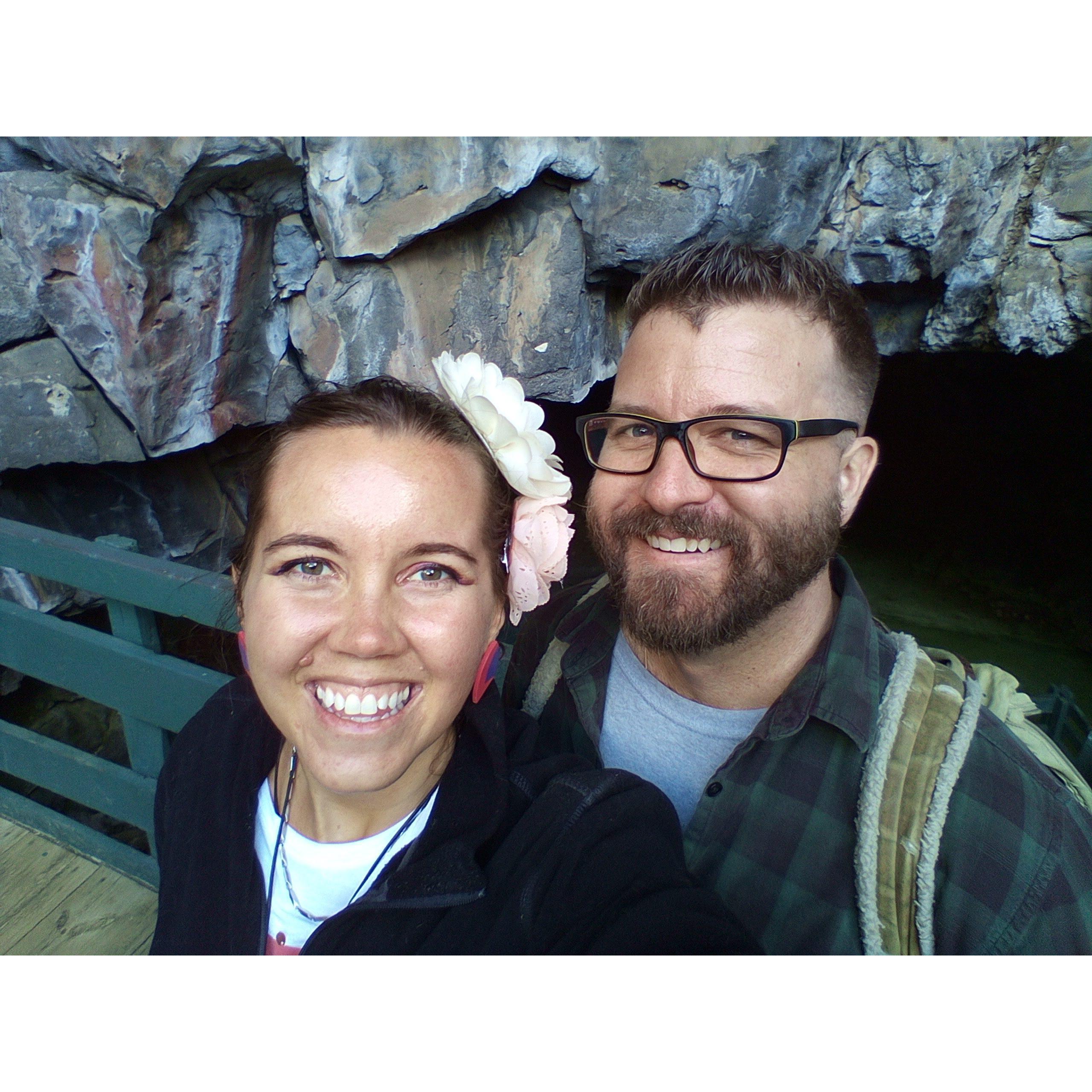 The time we celebrated Chris's birthday at the ice cave and volcano place in New Mexico!