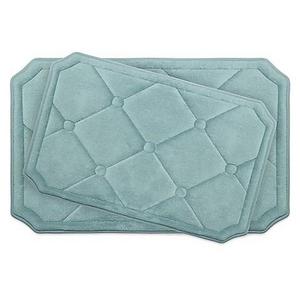 Bounce Comfort Gertie Memory Foam 2-Piece Bath Mat Set in Aqua