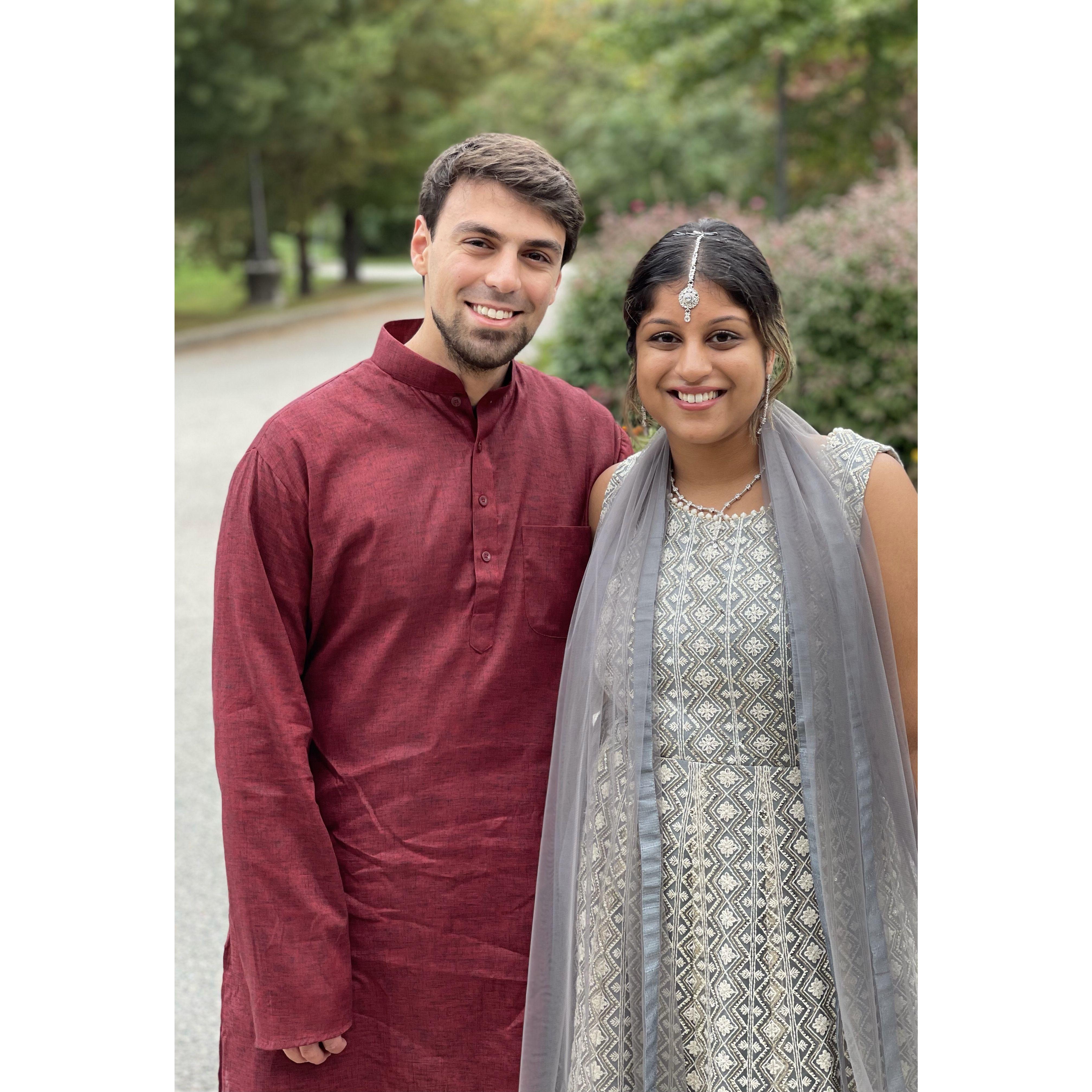 Engagement Puja blessings.