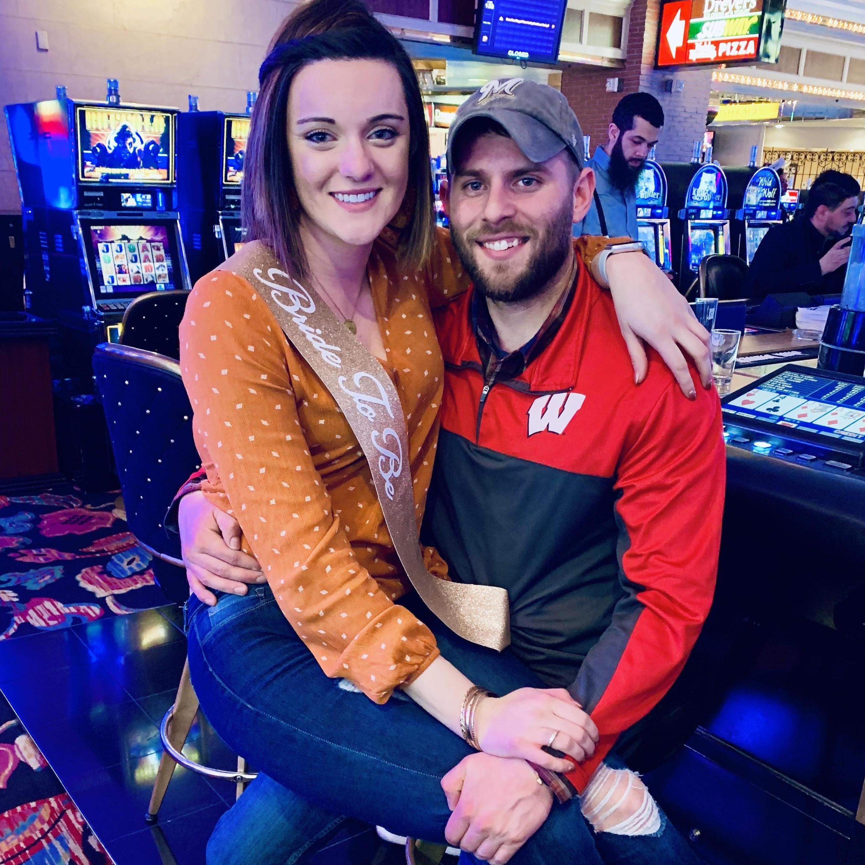 Our first night in Vegas! We made friends with another couple that was eloping & became instant friends.