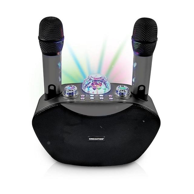 Singsation Karaoke Machine, 5.0 Bluetooth Portable Home System for Kids and Adults, 2 Wireless Microphones, Awesome Sounds Affects & Disco Light Shows, Light FX, Sound FX, Echo FX, USB and Micro SD
