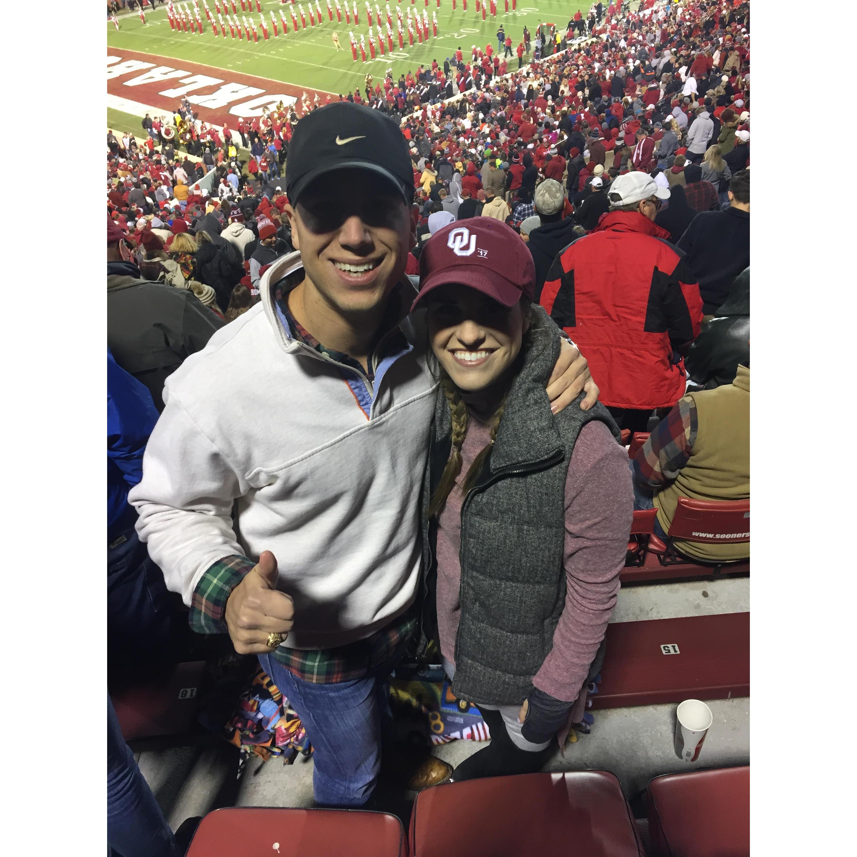 Spontaneous OU football game outing