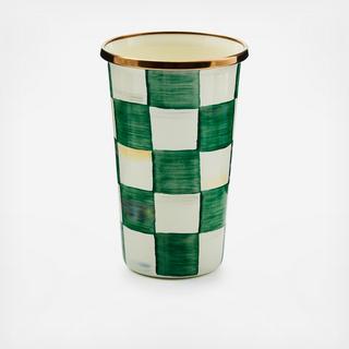 Emerald Check Stainless Steel Tumbler