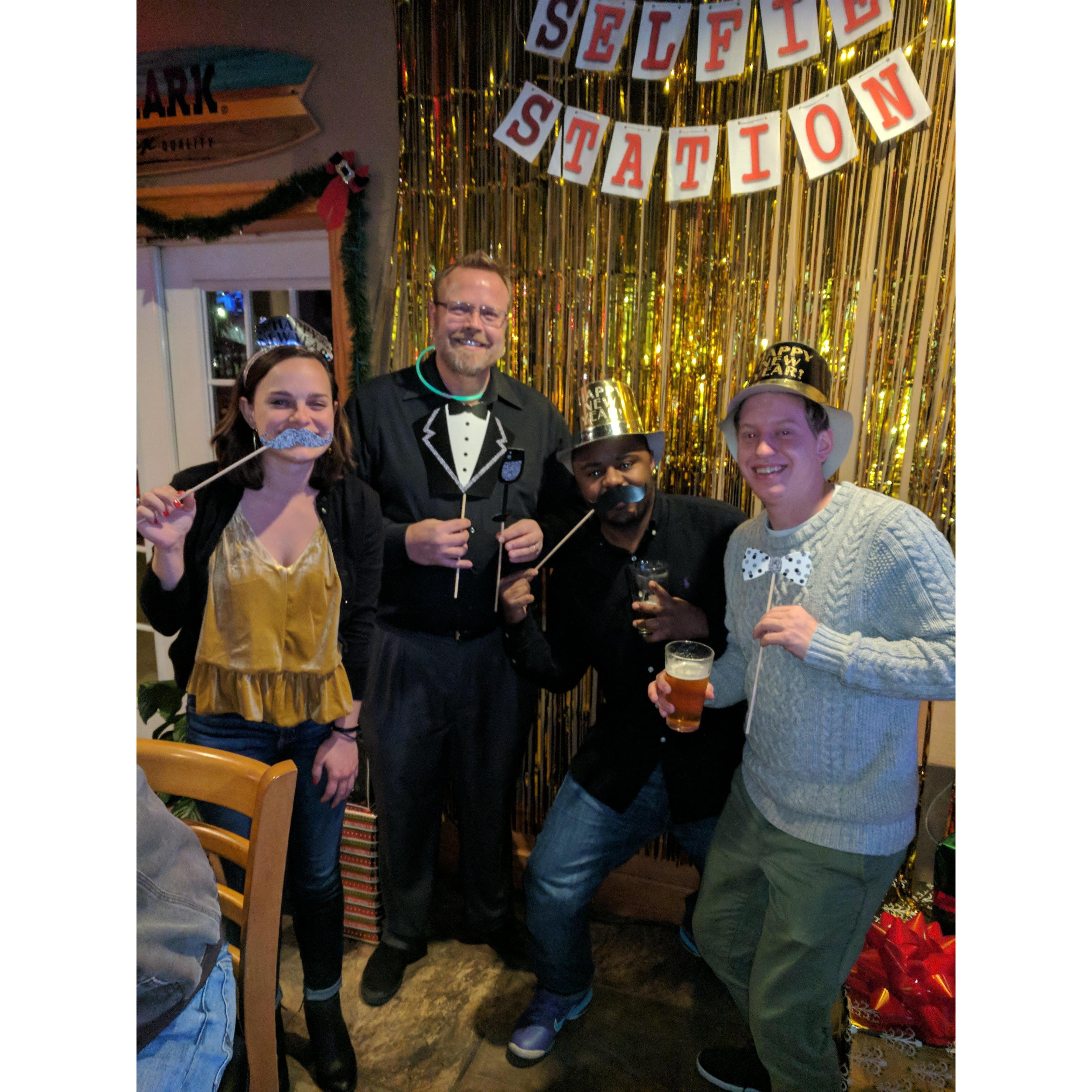 Bringing in 2018 at Gallagher's with Dad and Roland.