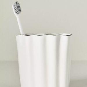 Le Marais Toothbrush Holder // Color: Cream + Black Trim