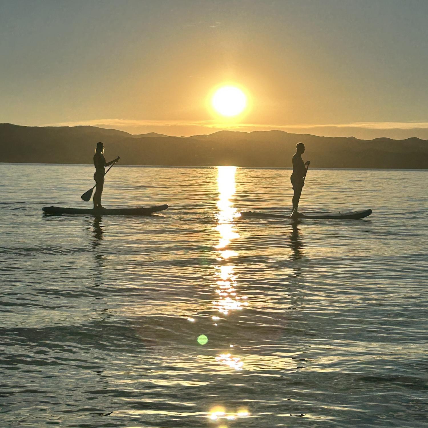 Paddleboarding with Hannah’s family at Bear Lake