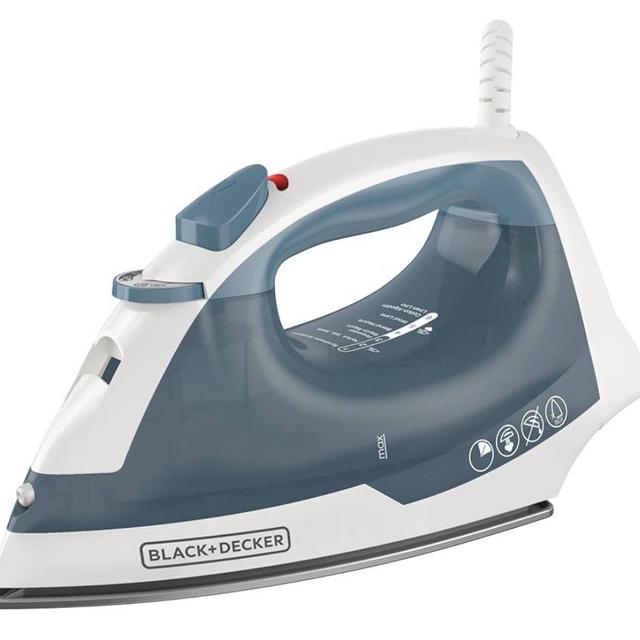 BLACK+DECKER Easy Steam Compact Iron for Clothes, Automatic Shutoff, Nonstick Plate, Light Weight, 1200 Watts