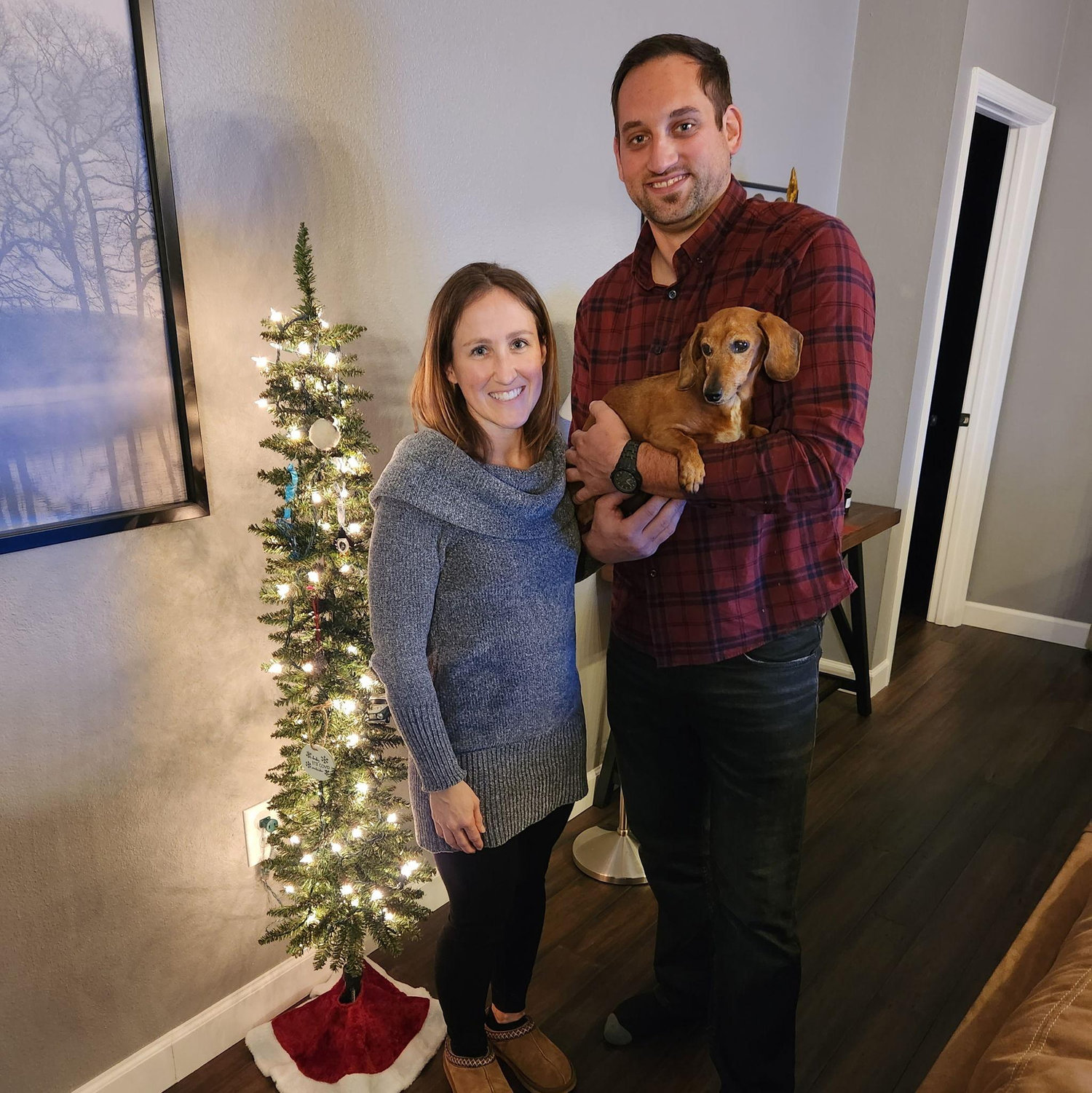 Our first Christmas together with Bean