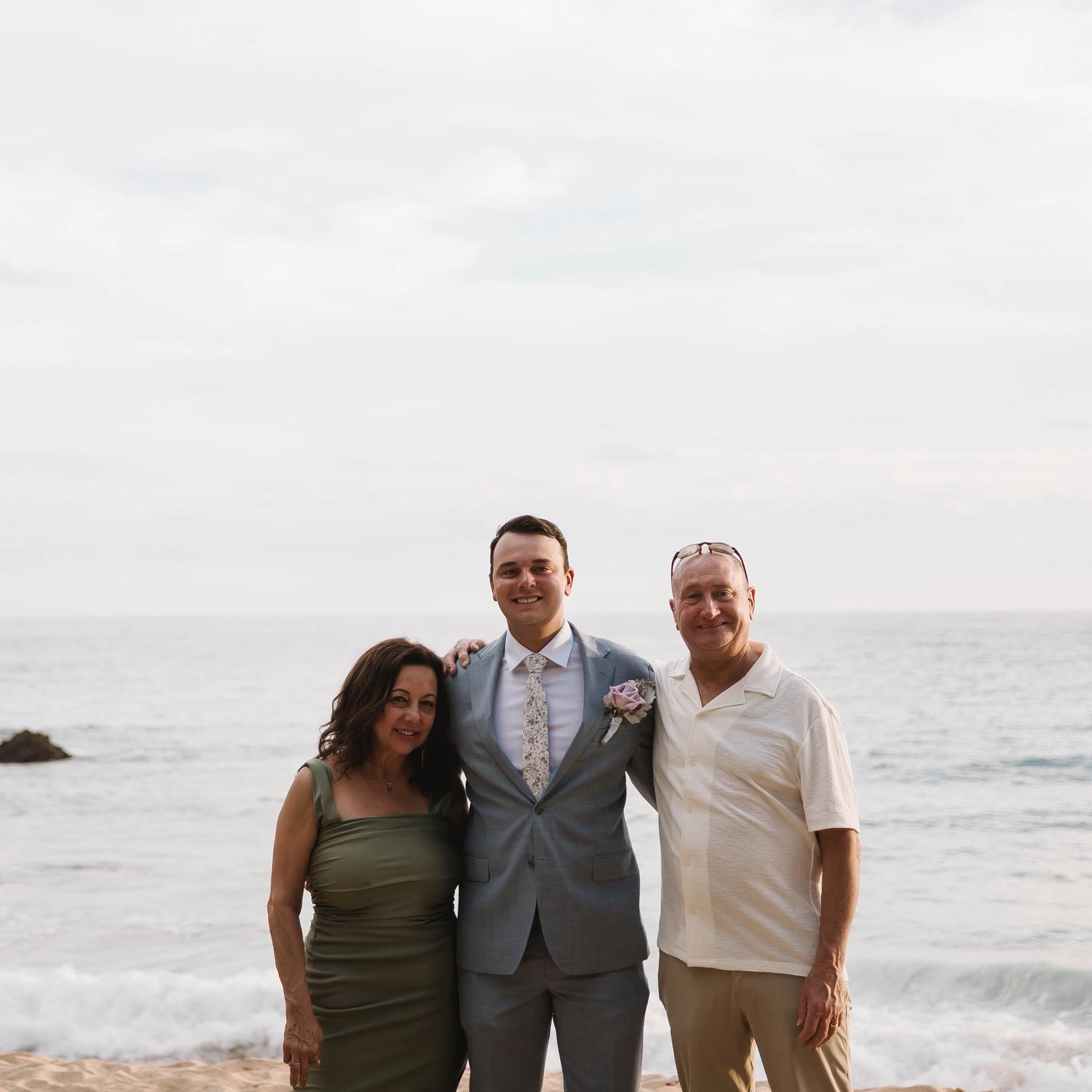 Preston with his parents Sean and Dena.