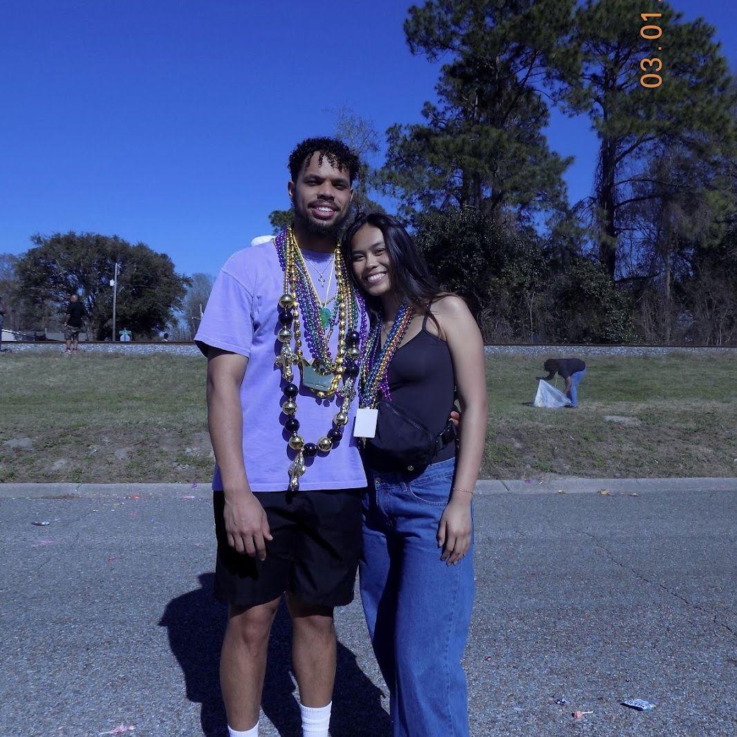Brenen and Alexia's first Mardi Gras together!