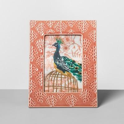 Embossed Ceramic Single Image Frame Peach - Opalhouse™