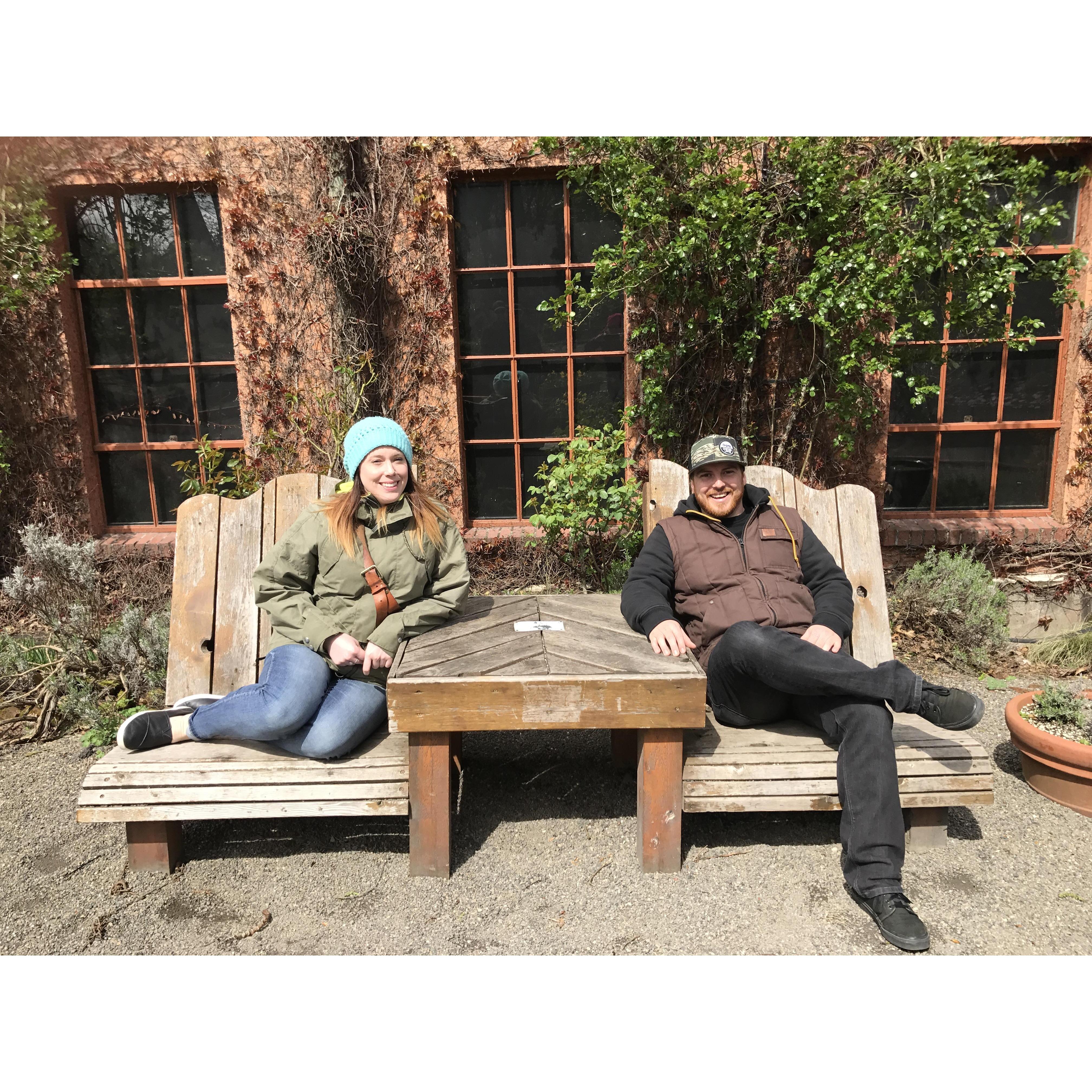 Basking in the sun at Edgefield McMenamins!