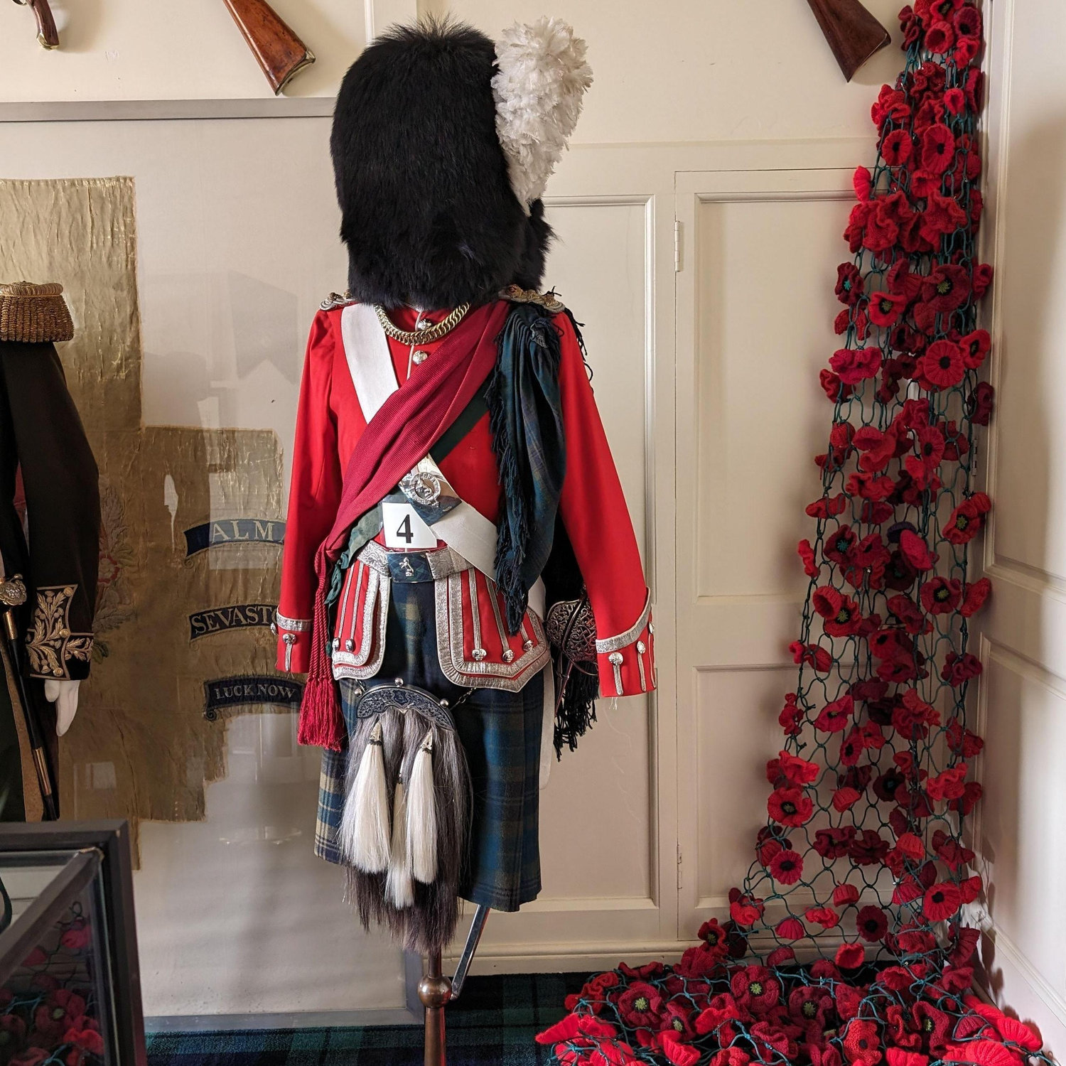 One of the guards uniforms in Dunrobin's Military Room.