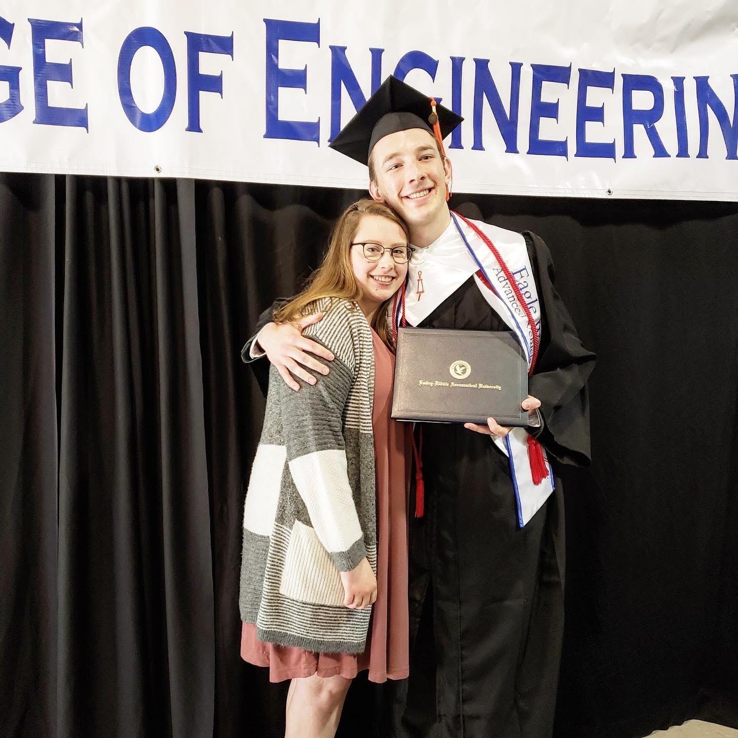 Morgan's college graduation in December 2019.