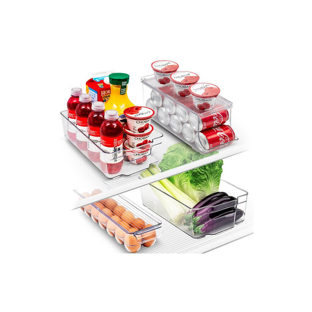 Sorbus Fridge Bins and Freezer Bins Refrigerator Organizer Stackable Storage Containers BPA-Free Drawer Organizers for Freezer and Pantry