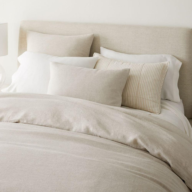 European Flax Linen Duvet, King/Cal. King, Natural Flax