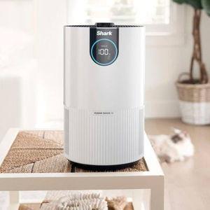 Shark - Clean Sense Air Purifier 500, Clean Sense IQ, NanoSeal True HEPA, 500 sq. ft., Filters 99.9% of allergens, Pro Odor Lock - White