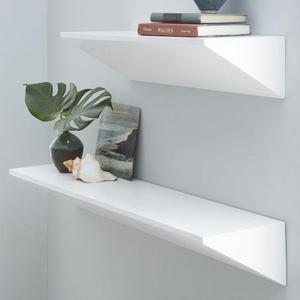 Floating Wedge Shelf - White