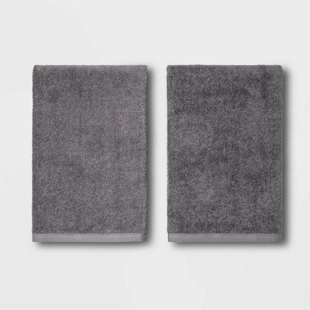 2pk Bath Towel Set Dark Gray - Room Essentials™