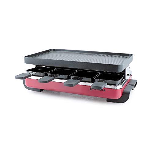 Swissmar Classic 8 Person Red Raclette with Cast Aluminum Grill Plate