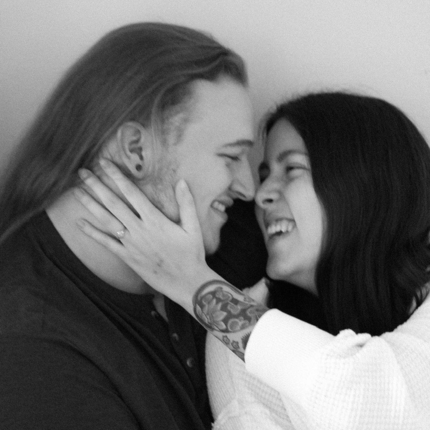 Our engagement pictures were taken by our longtime talented friend, Jordan, in our first apartment together!