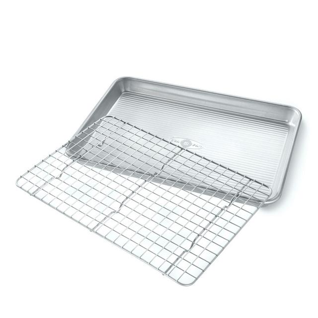 USA Pan Quarter Sheet Baking Pan and Rack Set