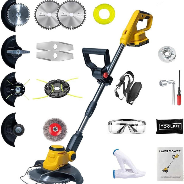4 in 1 Electric Weed Wacker for Dewalt 20V Battery, 12" Weed Eater Battery Powered, 1300W Cordless String Trimme Edger/Bush Trimmer for Lawn, Yard, Garden Care(No Batteries)