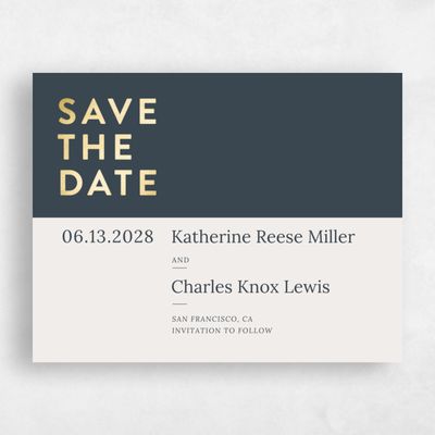 Navy, Blue Wedding Save the Date - Stevens Rise