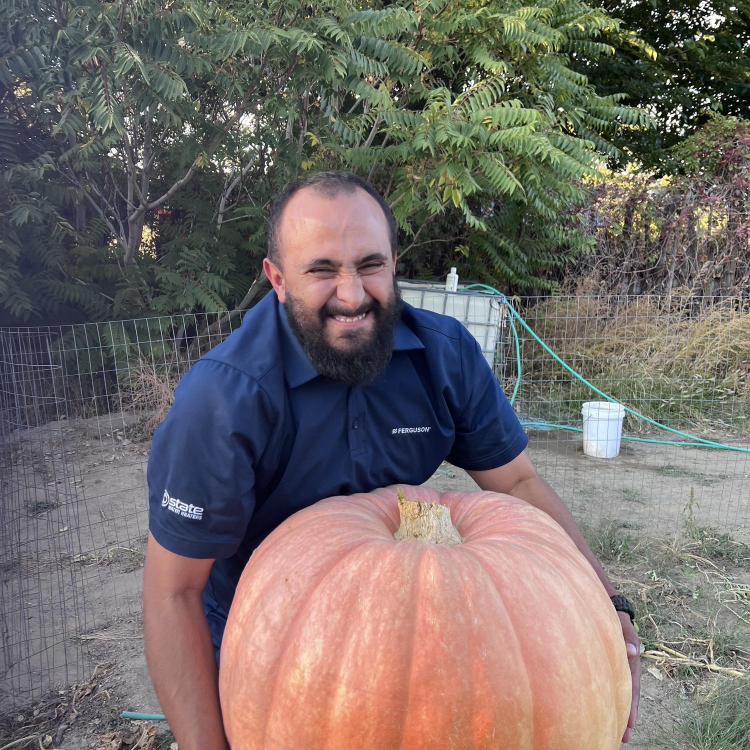 The 88lbs pumpkin we grew Summer of 2024.