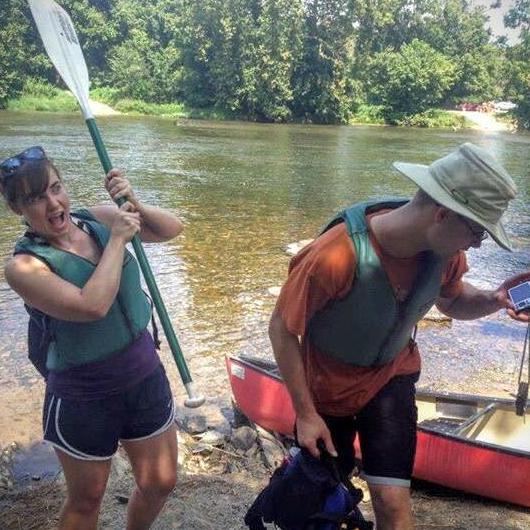 Our very first canoe adventure together! #icebergcaptain