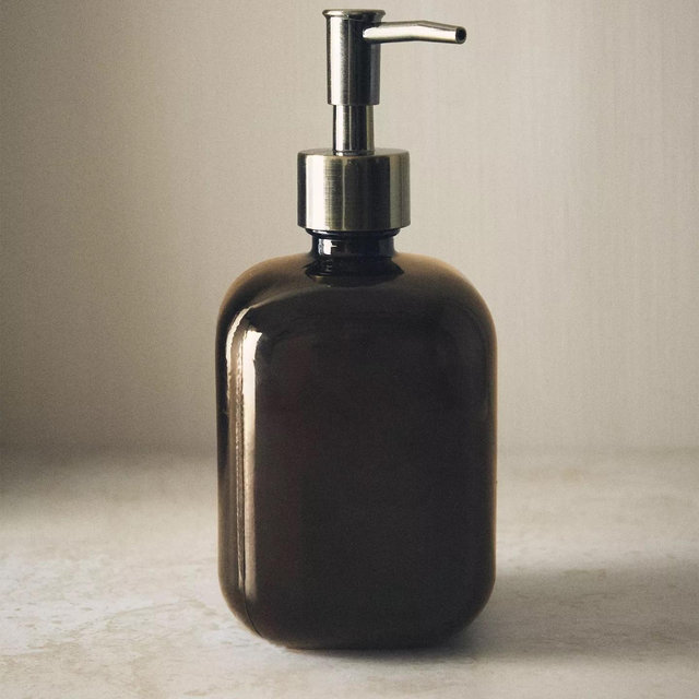 Zara Dark Glass Soap Dispenser