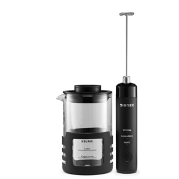 Keurig SimpleCafe Frother, Rechargeable Handheld Milk Frother for Lattes, Cappuccinos & Iced Coffee, USB Cord Included, Microwave-Safe Frothing Cup, Hot & Cold Foam Maker