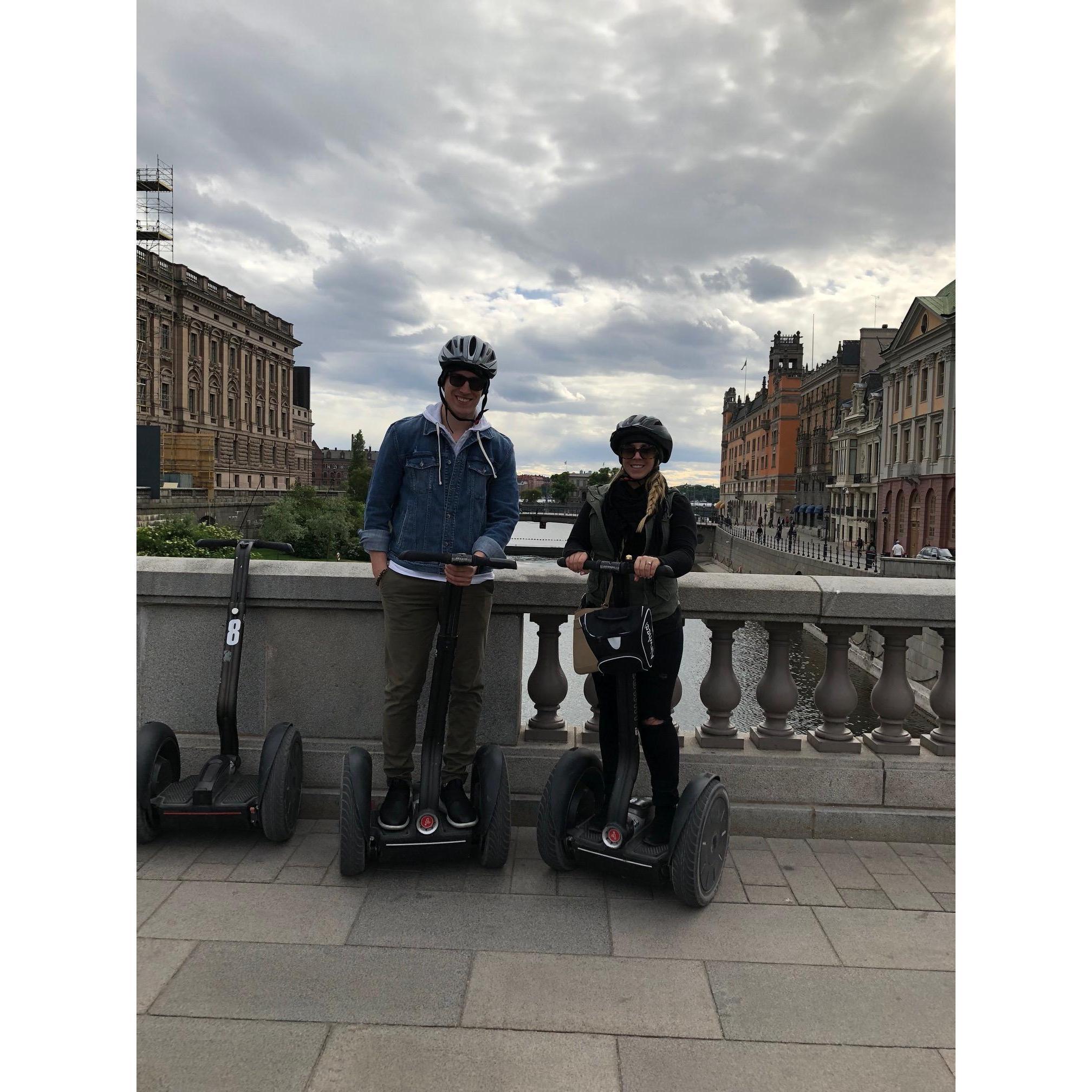 2018 - Our favorite vacation hobby, Segwaying around our favorite (and engagement!) city, Stockholm, Sweden