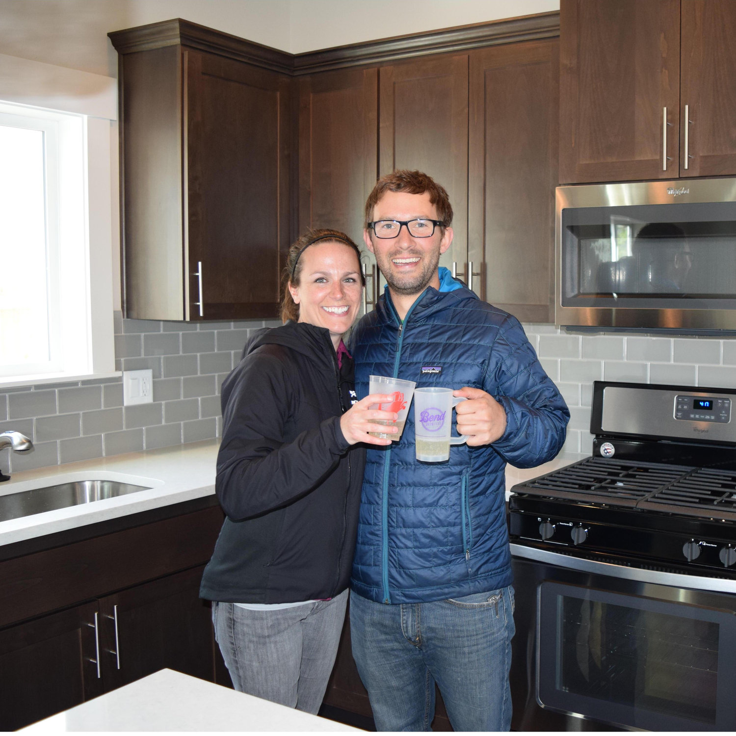 Our first toast, in our new home. May 2017.