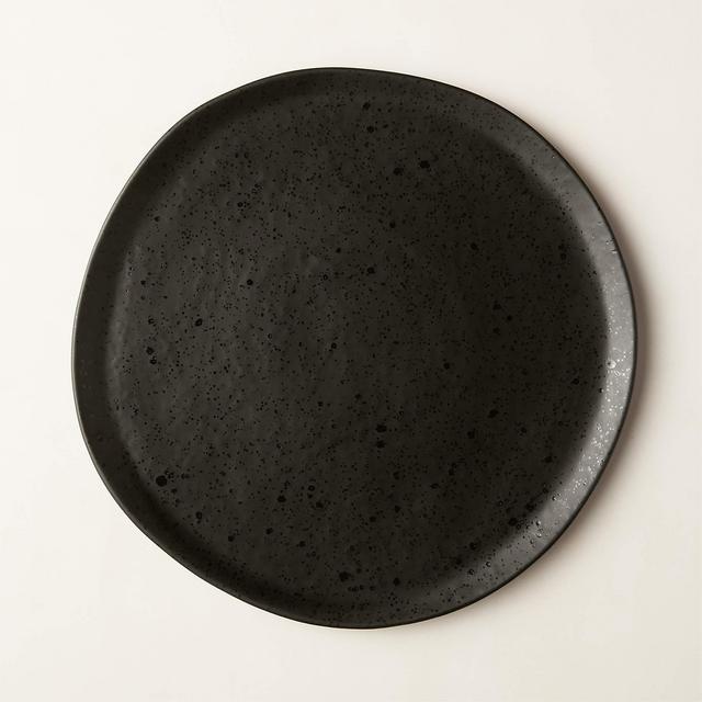 Fleck Black Reactive Dinner Plate