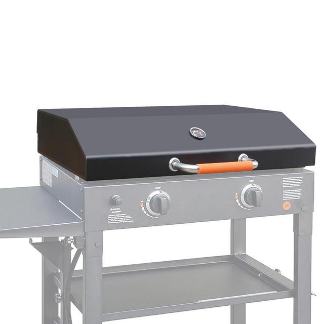 CANDANA Hinged Lid with Thermometer for Blackstone 28" Griddle Cover, Upgraded Hard Cover for Blackstone 28" Flat Top Grill 1517 1853 Griddle, with Heat Resistant Handle