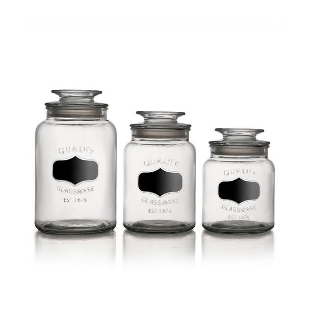 Chalkboard Glass Canister, Set of 3