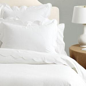 Emma Scalloped Sham (White Euro)