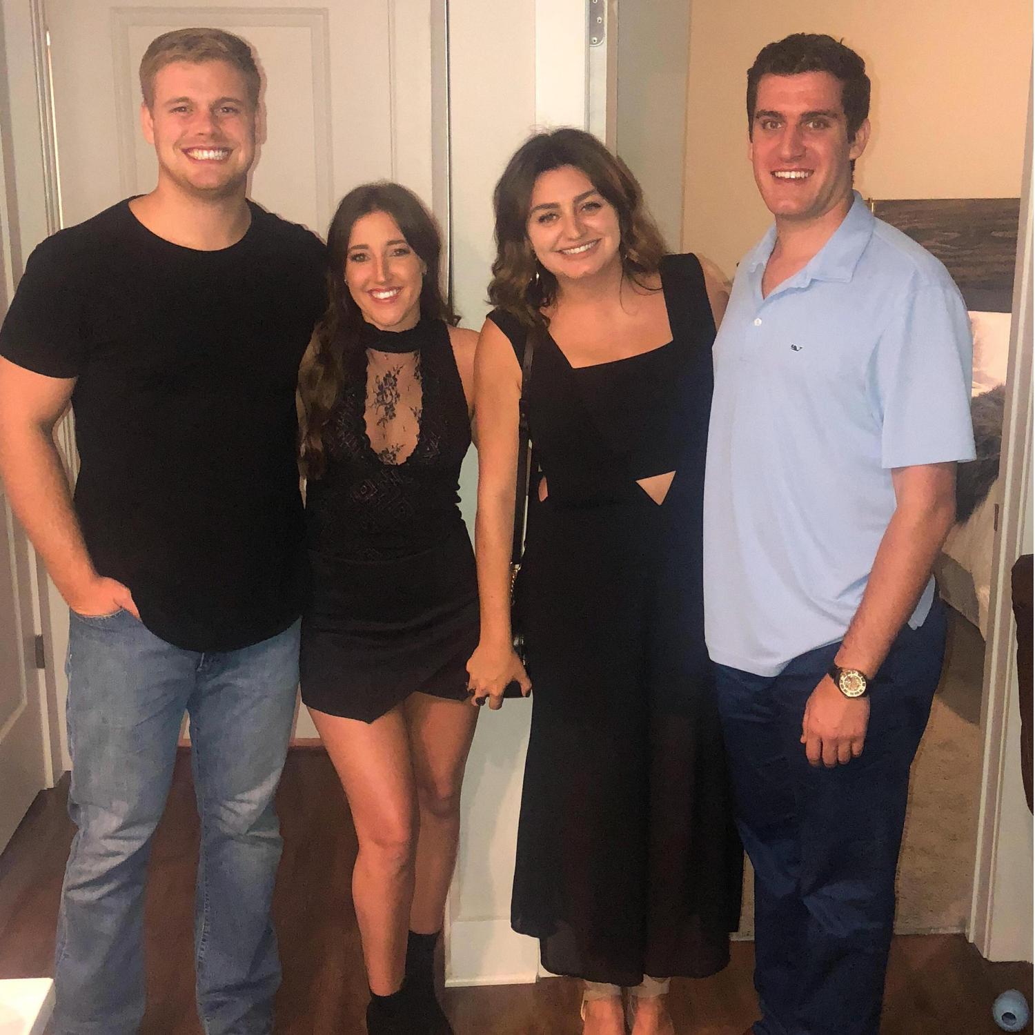 Hanging out with two of our favorites, Luke and Grace Davis! Both are in our bridal party!