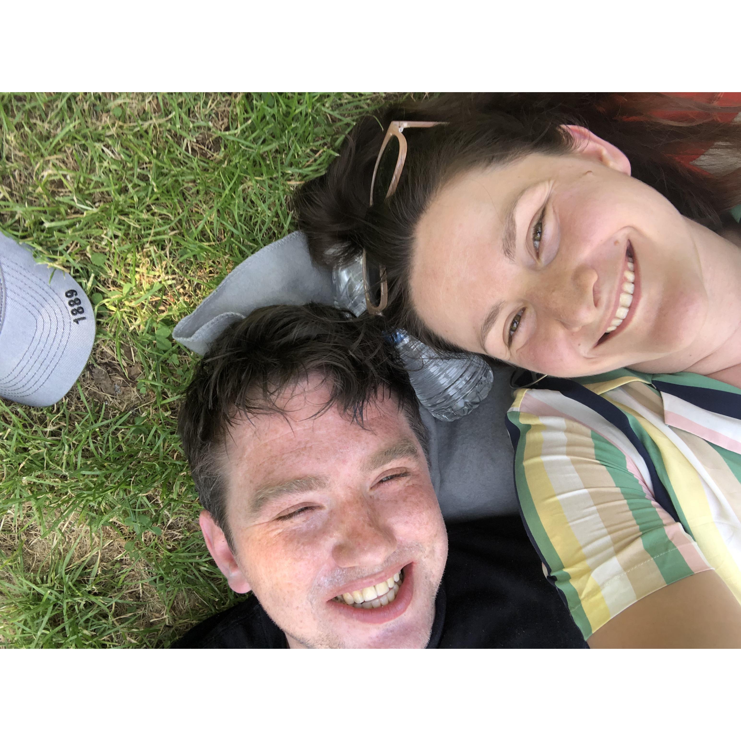 We embraced the parisian custom of napping in the park after exploring the city - Paris, 2019